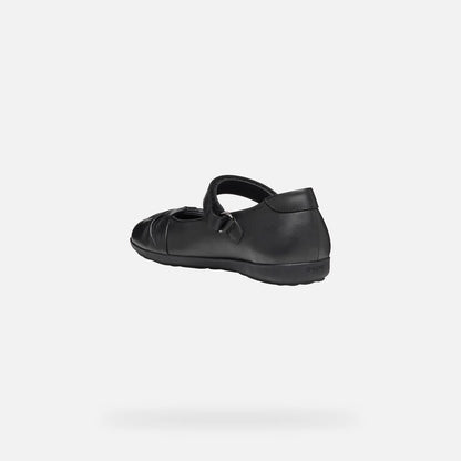 GEOX J IBERIDE F-SMO.LEA BLACK